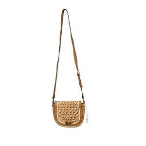 Brahmin Women's Brown Croc Embossed Crossbody Bag